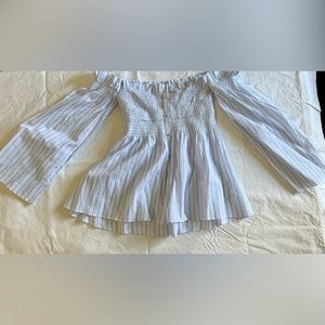 Off the shoulder striped blouse